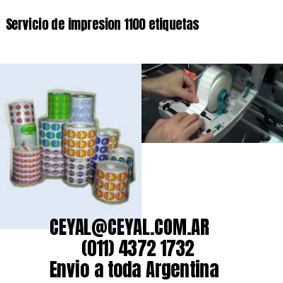 Servicio de impresion 1100 etiquetas