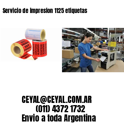 Servicio de impresion 1125 etiquetas