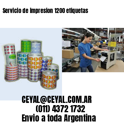 Servicio de impresion 1200 etiquetas