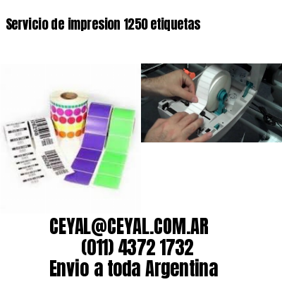 Servicio de impresion 1250 etiquetas