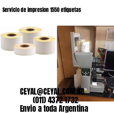 Servicio de impresion 1550 etiquetas