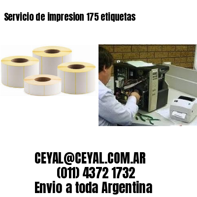 Servicio de impresion 175 etiquetas