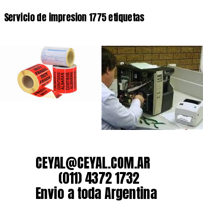 Servicio de impresion 1775 etiquetas