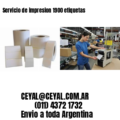 Servicio de impresion 1900 etiquetas