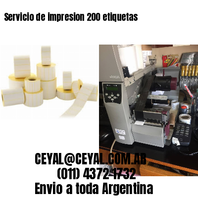 Servicio de impresion 200 etiquetas