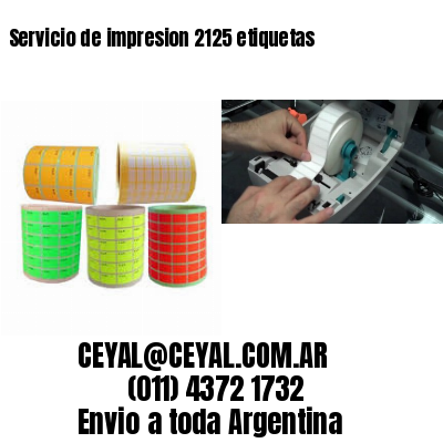 Servicio de impresion 2125 etiquetas
