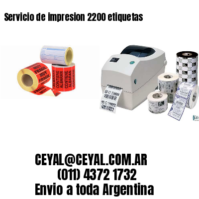 Servicio de impresion 2200 etiquetas