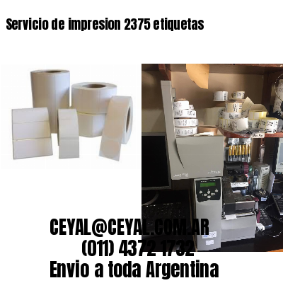 Servicio de impresion 2375 etiquetas