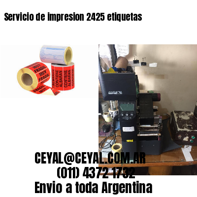 Servicio de impresion 2425 etiquetas