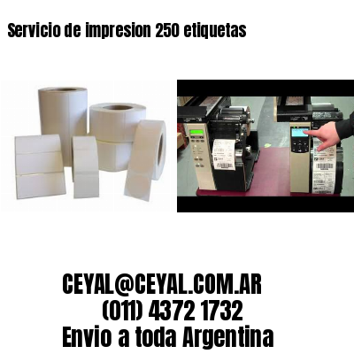 Servicio de impresion 250 etiquetas