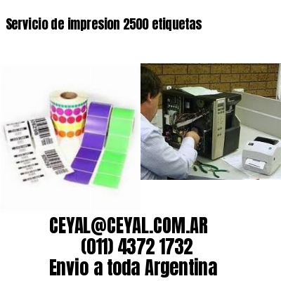 Servicio de impresion 2500 etiquetas