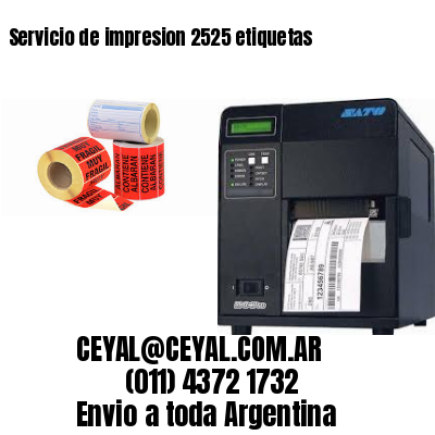 Servicio de impresion 2525 etiquetas