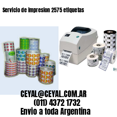 Servicio de impresion 2575 etiquetas