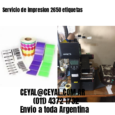 Servicio de impresion 2650 etiquetas