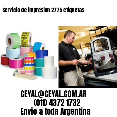 Servicio de impresion 2775 etiquetas