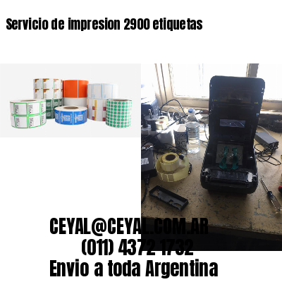Servicio de impresion 2900 etiquetas