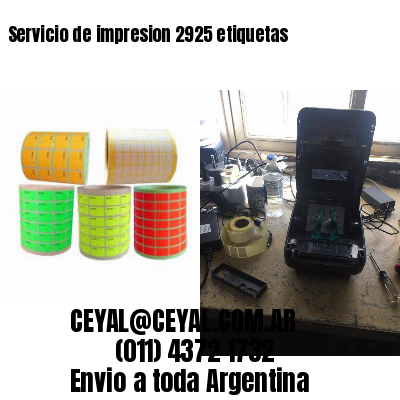 Servicio de impresion 2925 etiquetas