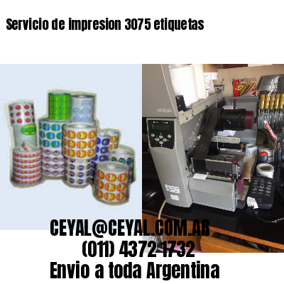 Servicio de impresion 3075 etiquetas