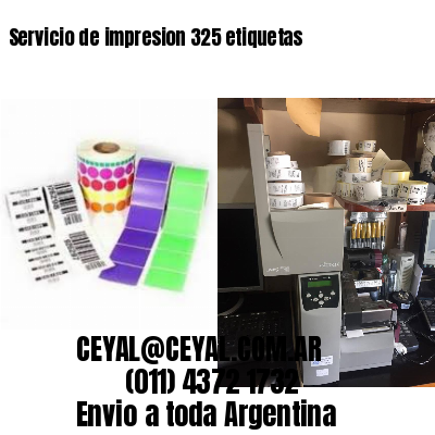 Servicio de impresion 325 etiquetas