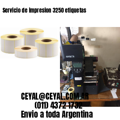 Servicio de impresion 3250 etiquetas