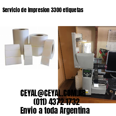 Servicio de impresion 3300 etiquetas