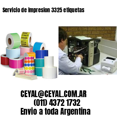 Servicio de impresion 3325 etiquetas