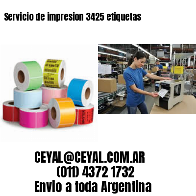 Servicio de impresion 3425 etiquetas