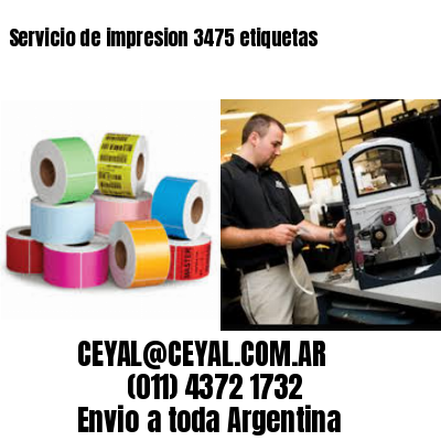 Servicio de impresion 3475 etiquetas