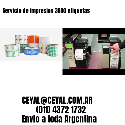 Servicio de impresion 3500 etiquetas