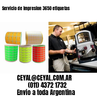 Servicio de impresion 3650 etiquetas