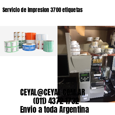 Servicio de impresion 3700 etiquetas