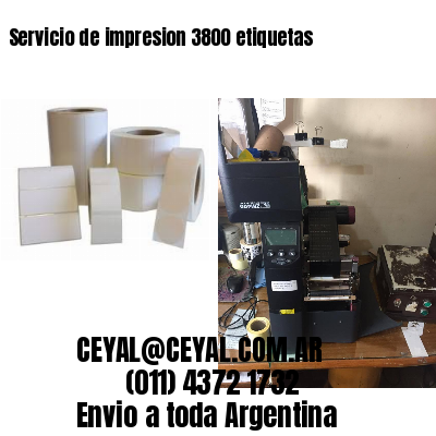 Servicio de impresion 3800 etiquetas