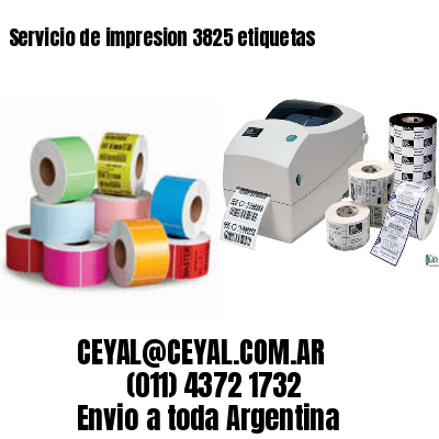 Servicio de impresion 3825 etiquetas