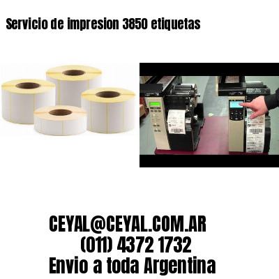 Servicio de impresion 3850 etiquetas