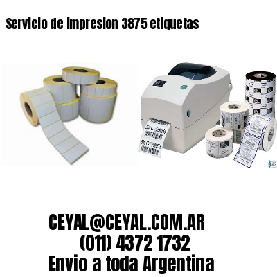 Servicio de impresion 3875 etiquetas