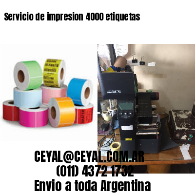 Servicio de impresion 4000 etiquetas