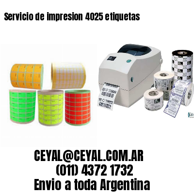 Servicio de impresion 4025 etiquetas