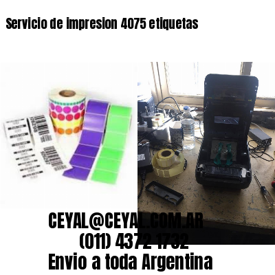 Servicio de impresion 4075 etiquetas