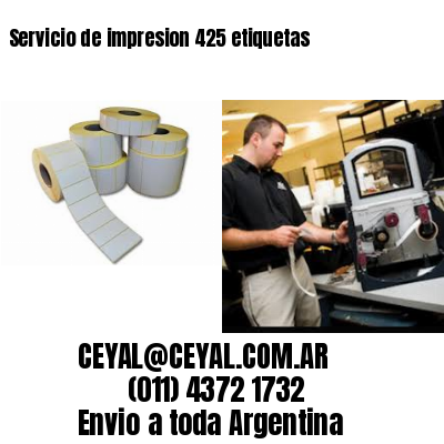 Servicio de impresion 425 etiquetas