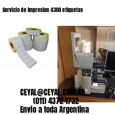 Servicio de impresion 4300 etiquetas