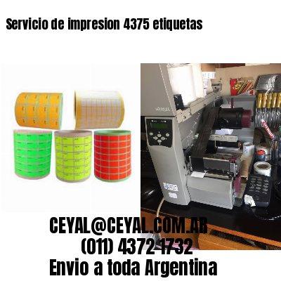 Servicio de impresion 4375 etiquetas