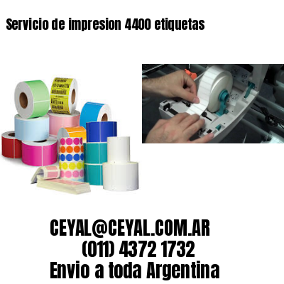 Servicio de impresion 4400 etiquetas