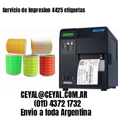 Servicio de impresion 4425 etiquetas