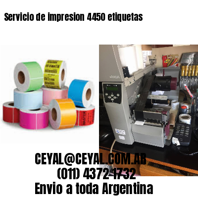 Servicio de impresion 4450 etiquetas