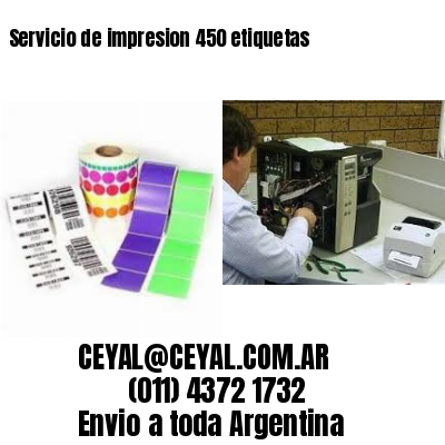 Servicio de impresion 450 etiquetas