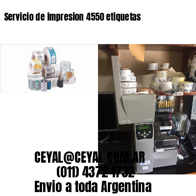Servicio de impresion 4550 etiquetas