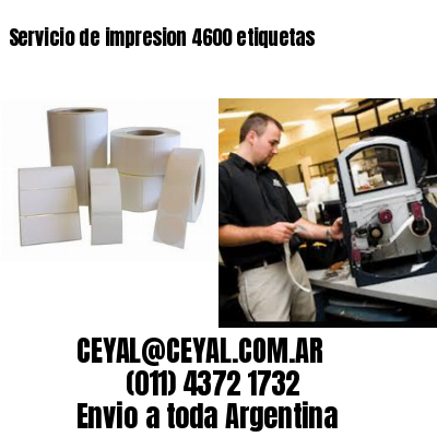 Servicio de impresion 4600 etiquetas