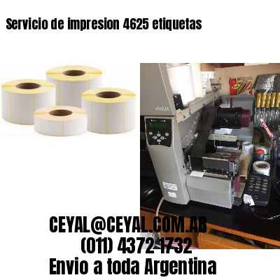 Servicio de impresion 4625 etiquetas