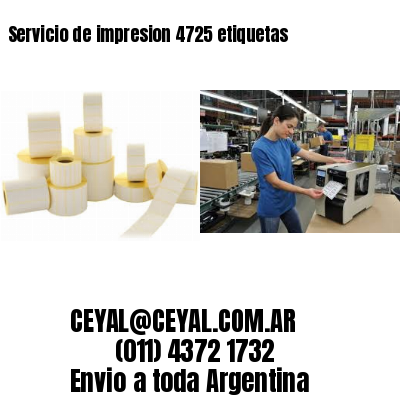 Servicio de impresion 4725 etiquetas
