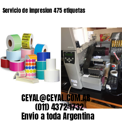 Servicio de impresion 475 etiquetas